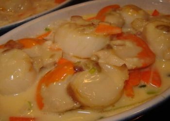 Coquilles de Saint jacques à la crème