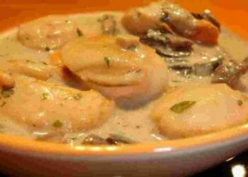 Savoureuses : Cassolettes de noix de Saint-Jacques a la sauce normande !