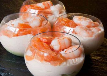 Verrines à l’avocat et crevettes