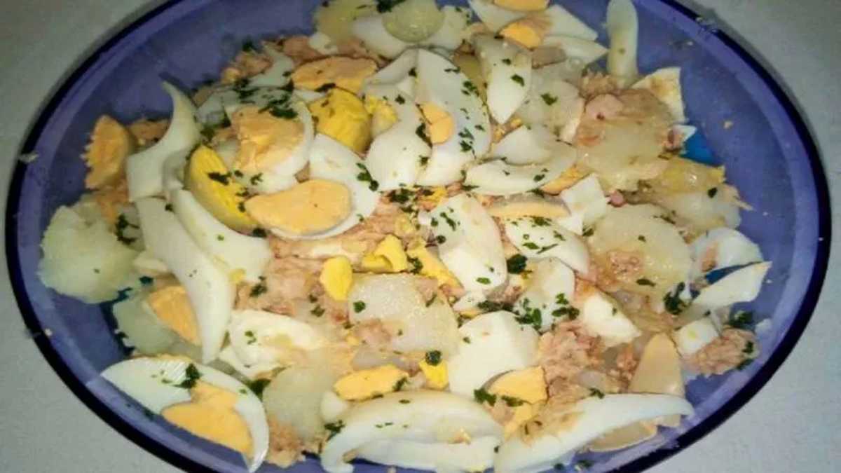 Salade de pommes de terre au thon mozzarella et œufs