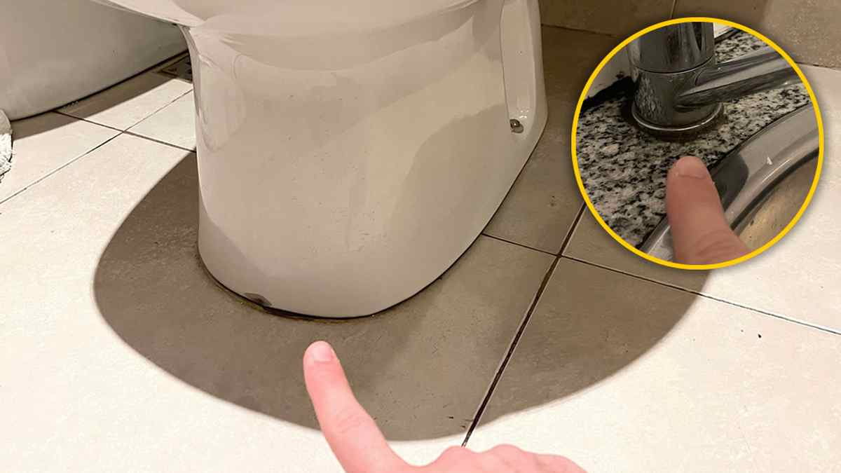 supprimer le cercle noir autour de la base des robinets ou des toilettes