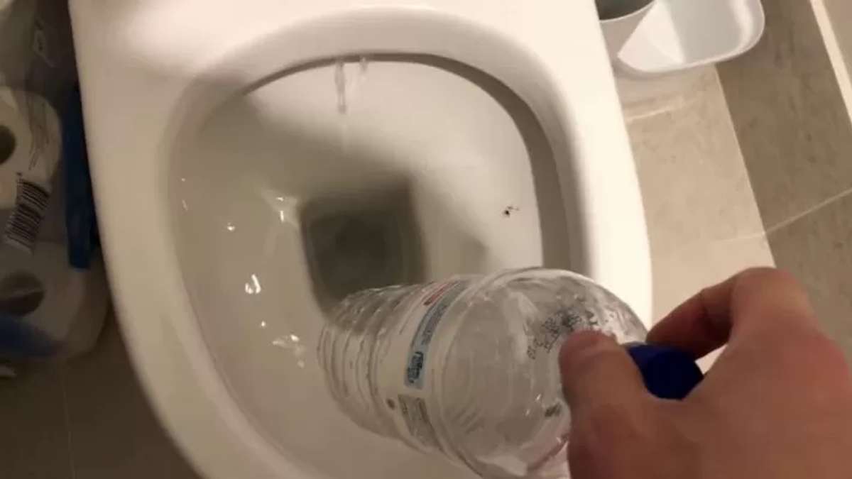 tirer la chasse d'eau d'un WC bouché
