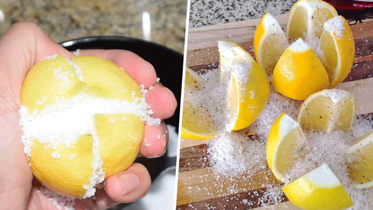 verser du sel sur un citron