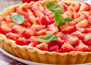 Tarte aux fraises avec crème pâtissière