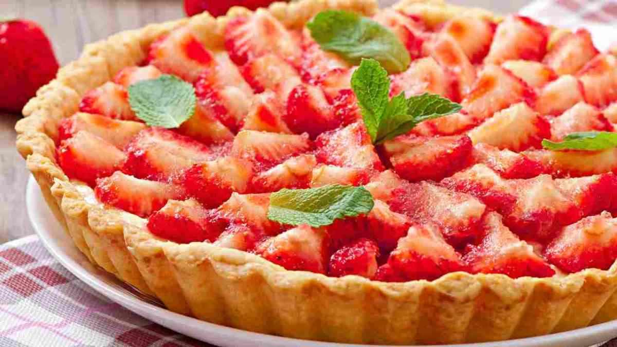 Tarte aux fraises avec crème pâtissière