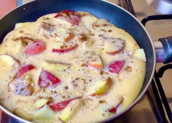 Tarte aux pommes poêlée
