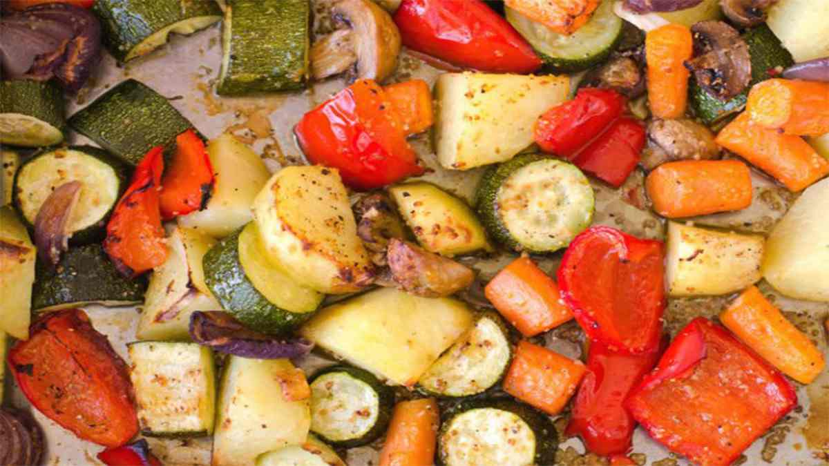 Légumes légers cuits au four
