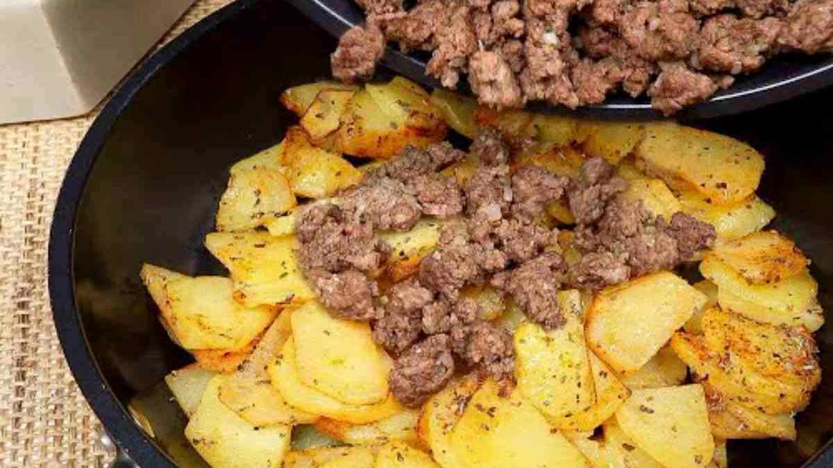la viande hachée et des pommes de terre
