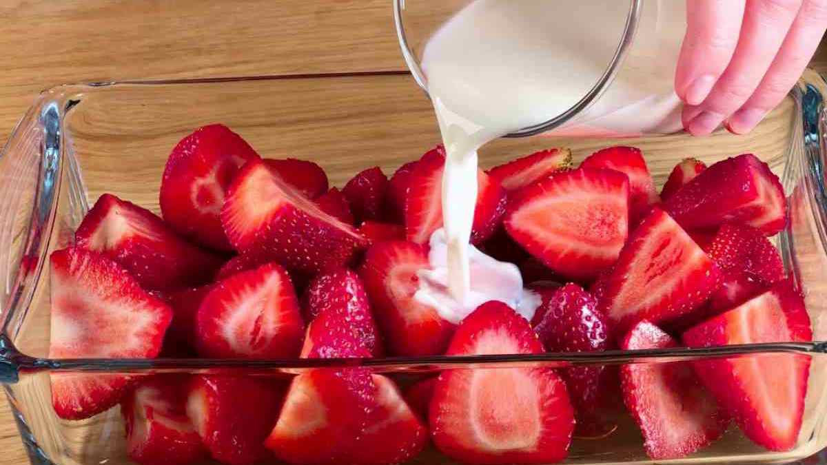 dessert aux fraises sans cuisson