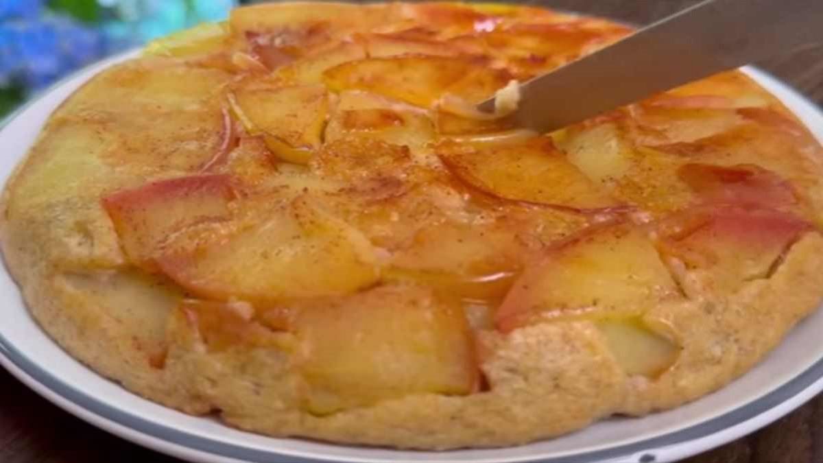 La recette du gâteau aux pommes et à la banane : sans farine et sans sucre, mais très sucré !