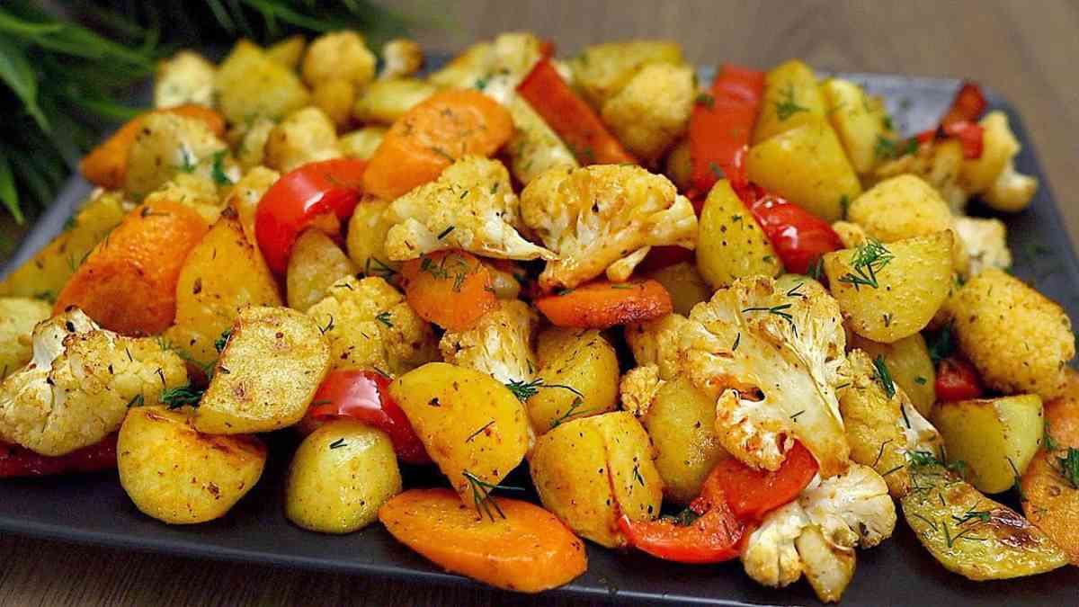 pommes de terre aux légumes cuits au four