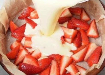 dessert aux fraises