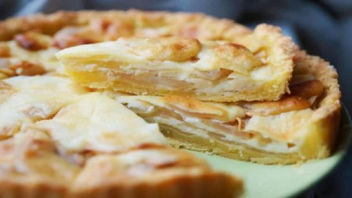 Tarte aux pommes et à la crème