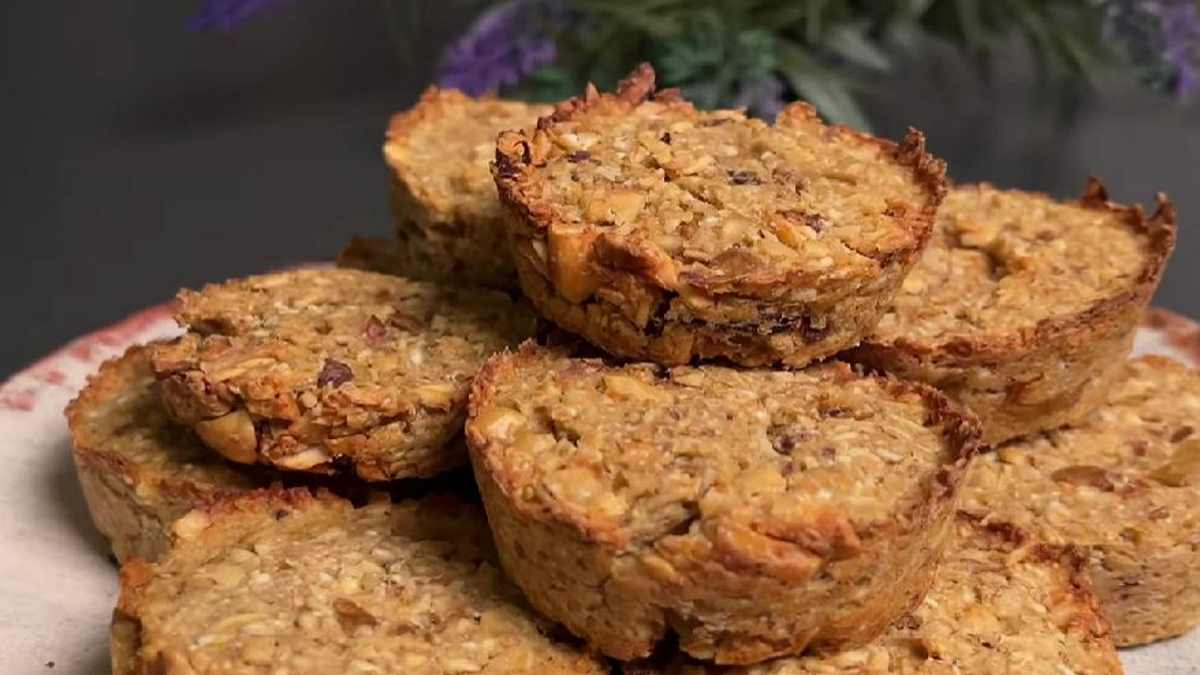 La recette des muffins aux pommes et aux noisettes ne contient pas de farine :