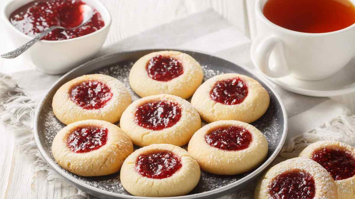 Biscuits au beurre et à la confiture