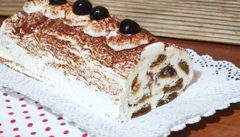 Bûche Tiramisu Sans Cuisson et Sans Œufs