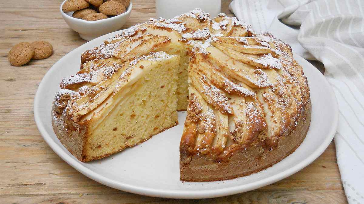 Gâteau aux Pommes, Ricotta et Amaretti en 5 Minutes