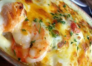 Gratin de poissons et fruits de mer