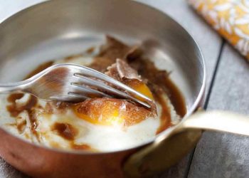Œuf au Plat à la Truffe et Fondue de Veau