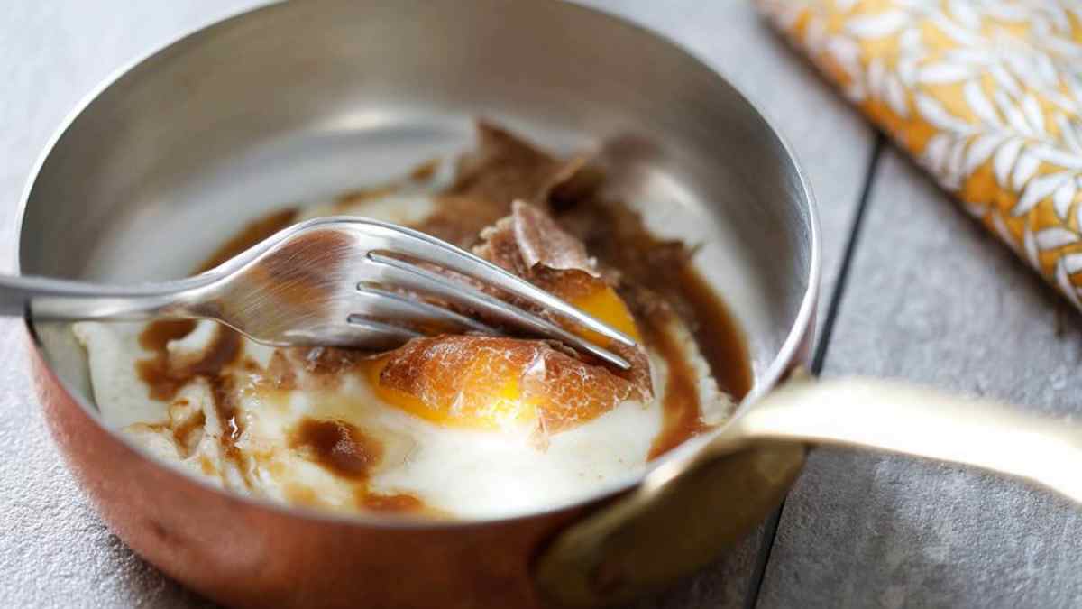 Œuf au Plat à la Truffe et Fondue de Veau