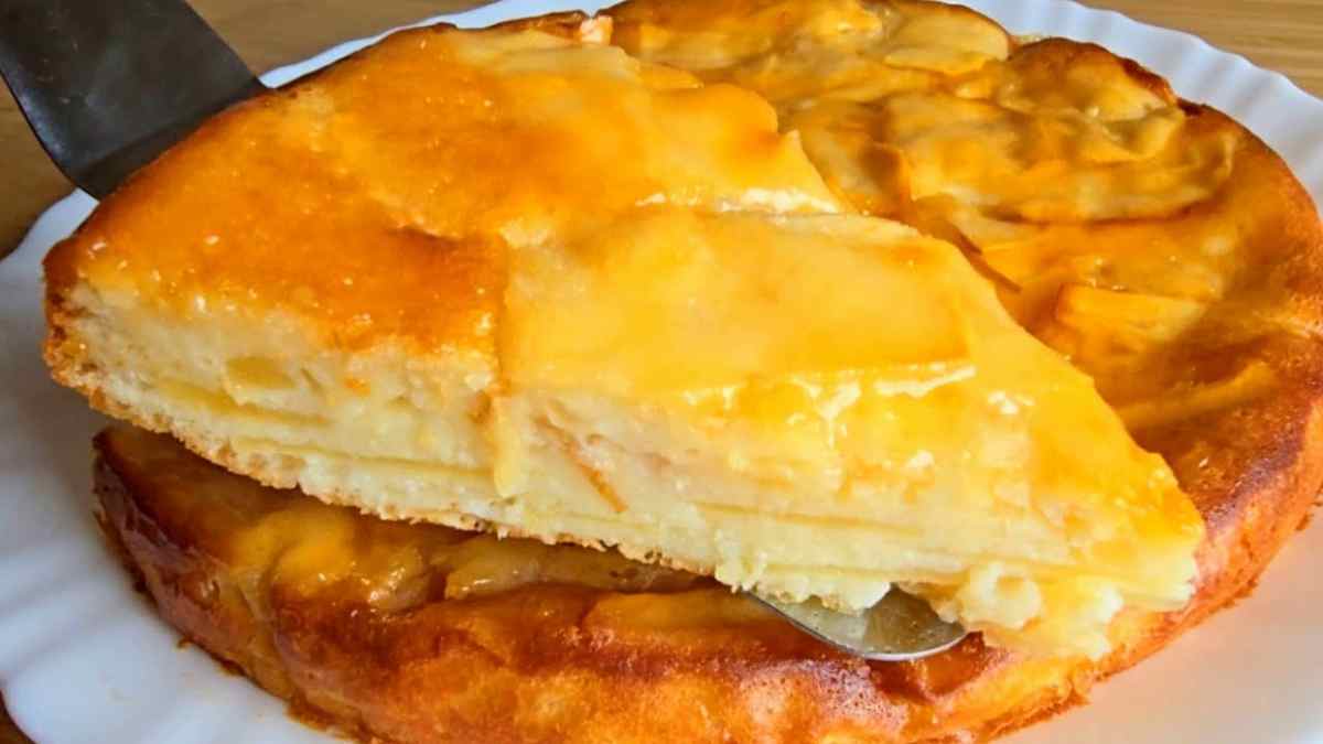 Tarte aux pommes et au yaourt avec peu de farine