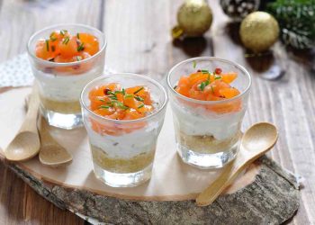 Verrines de Noël au saumon fumé