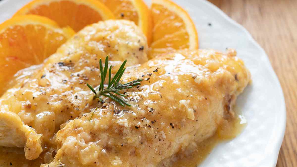 Le Blanc de Poulet aux Oignons et à l'Orange !