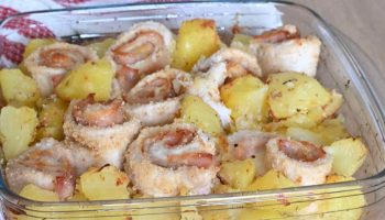 Girelles de Poulet au Four et Pommes de Terre Croustillantes