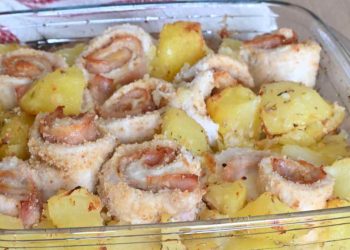 Girelles de Poulet au Four et Pommes de Terre Croustillantes