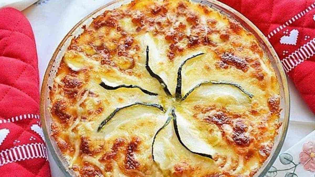 Tarte courgettes et saumon au four