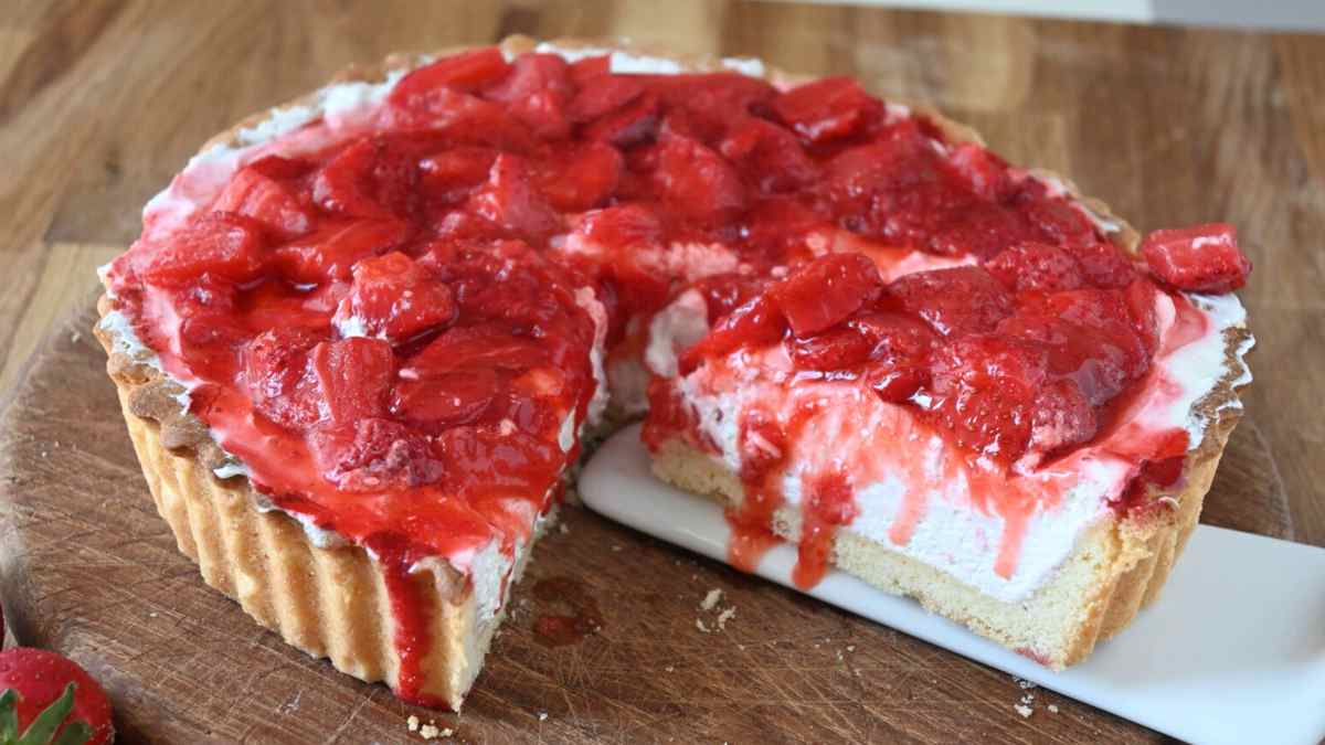 Tarte aux Fraises, Crème Légère et Mascarpone